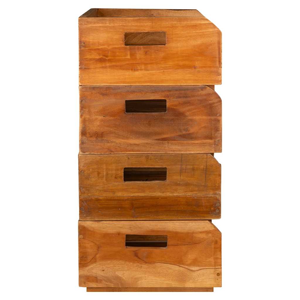 Set Portavini 4pz per 16 Bottiglie in Legno Massello Recuperato 244491