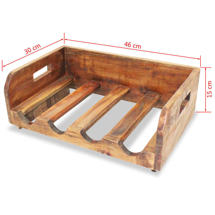 Set Portavini 4pz per 16 Bottiglie in Legno Massello Recuperato 244491