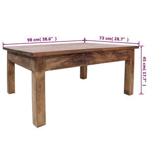 Tavolino da Caffè in Legno Massello di Recupero 98x73x45 cm cod mxl 18170