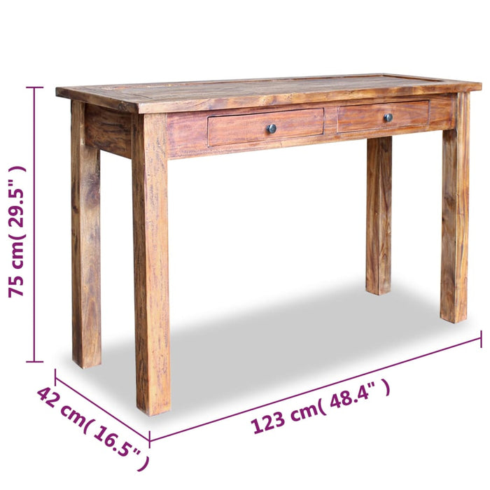 Tavolo Consolle in Legno Massello Recuperato 123x42x75 cm cod mxl 17733