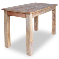 Tavolo da Pranzo in Legno Massello Anticato 120x60x77 cm 244496