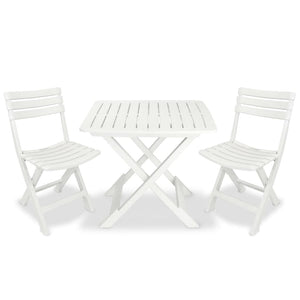 Set da Bistrot 3 pz in Plastica Bianco cod mxl 48406