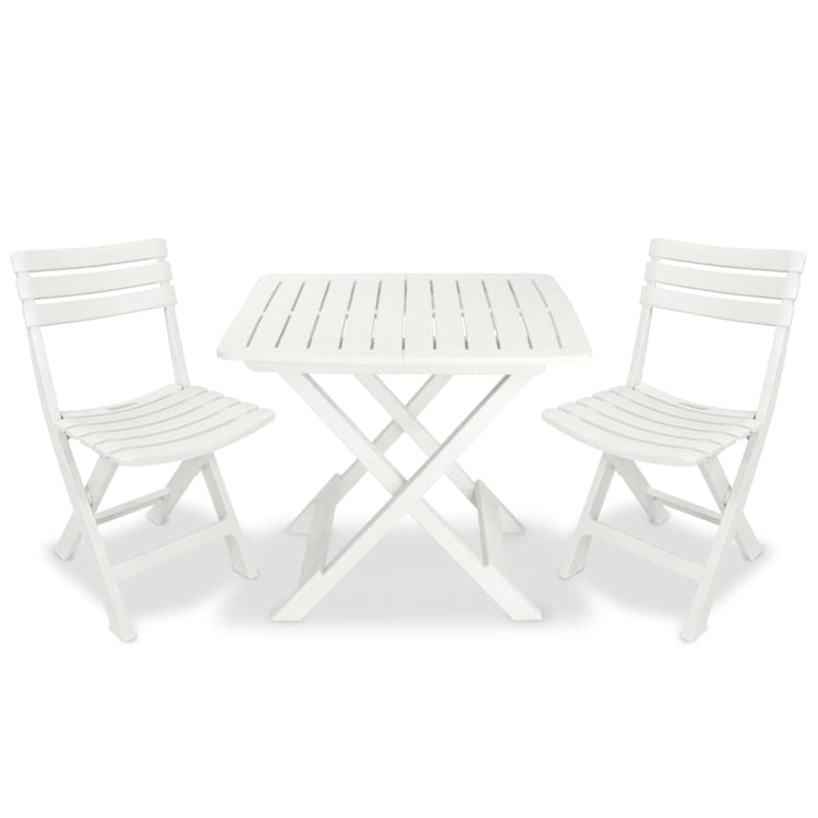 Set da Bistrot 3 pz in Plastica Bianco cod mxl 48406