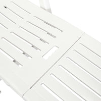 Lettino Prendisole con Poggiapiedi in Plastica Bianco cod mxl 13485