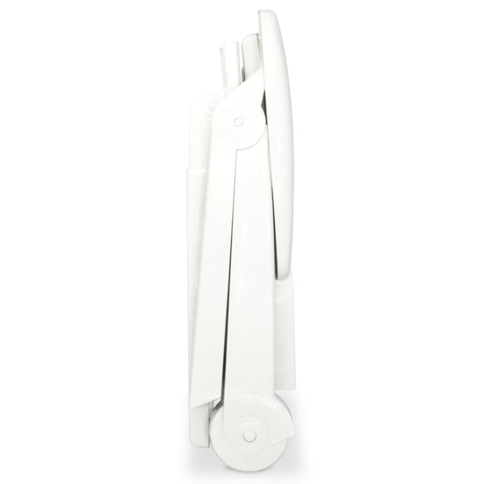 Lettino Prendisole con Poggiapiedi in Plastica Bianco cod mxl 13485