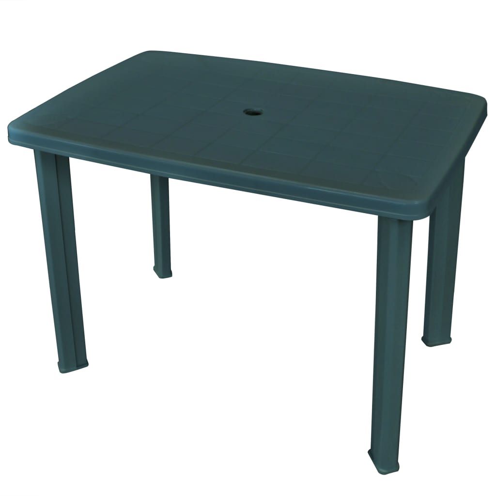 Tavolo da Giardino Verde 101x68x72 cm in Plastica 43593