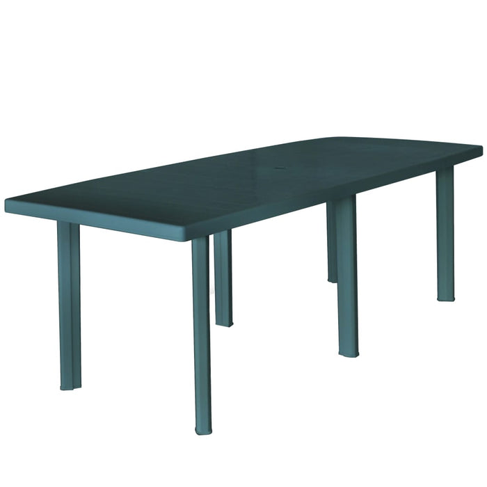 Tavolo da Giardino Verde 210x96x72 cm in Plastica 43596