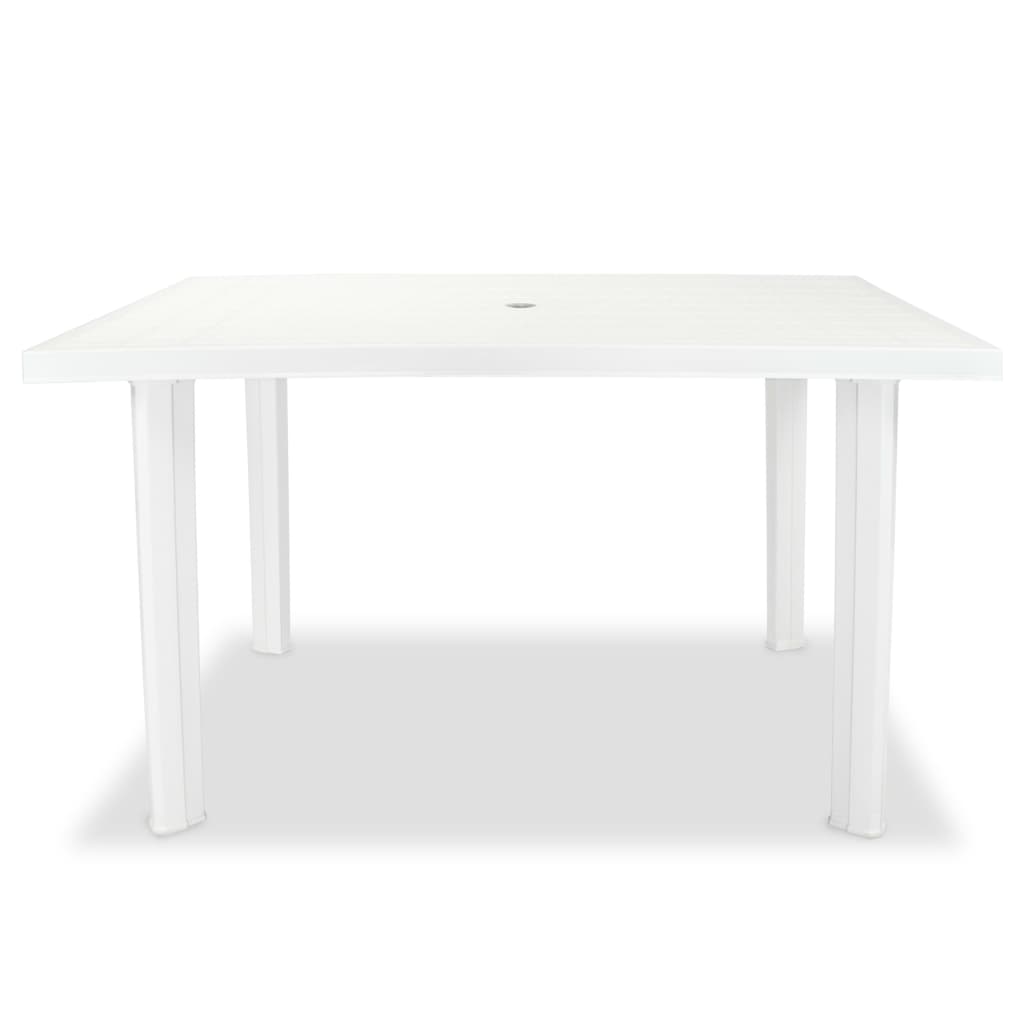 Tavolo da Giardino Bianco 126x76x72 cm in Plastica cod mxl 34419