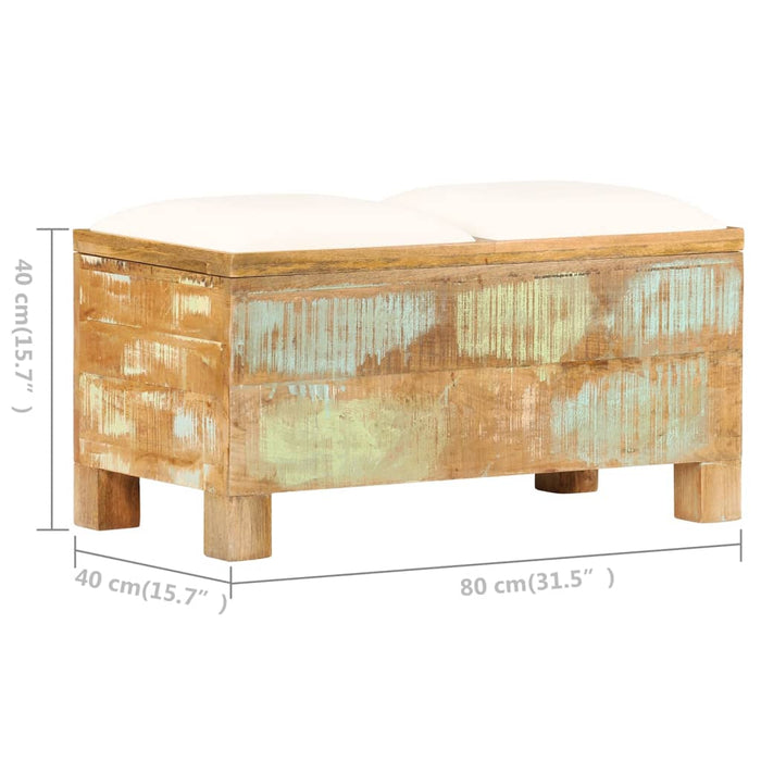 Cassapanca in Legno Massello di Recupero 40x40x40 cm cod mxl 48641