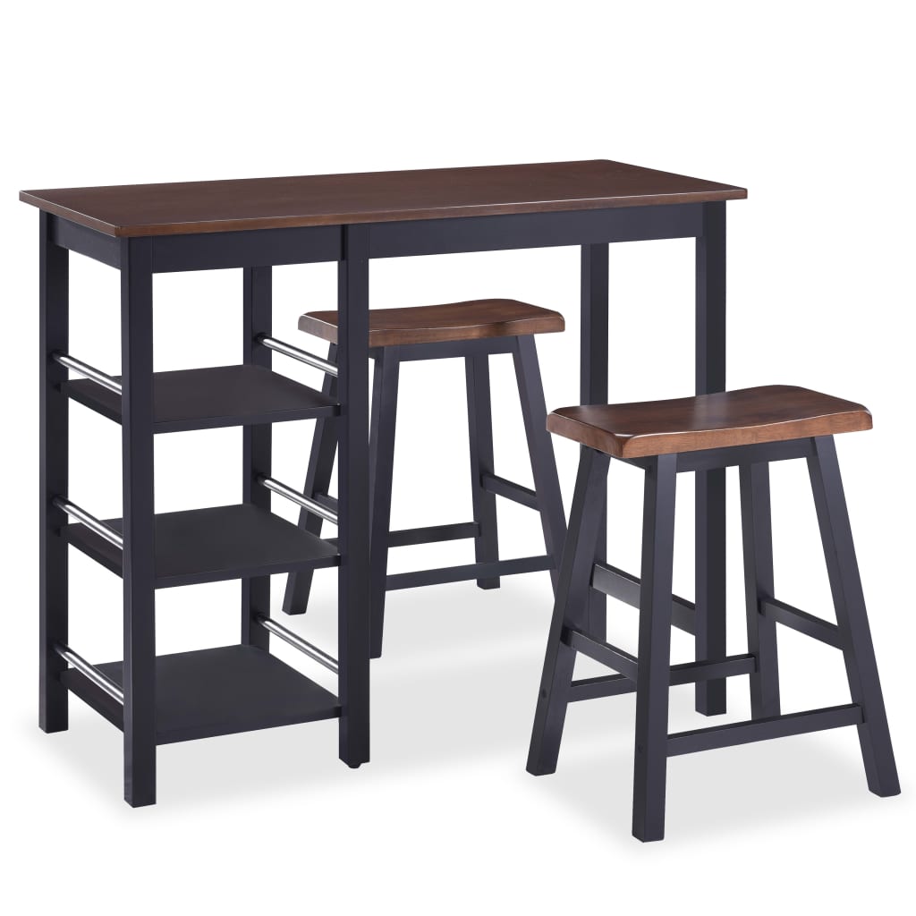 Set da Bar 3 pz in MDF Nero 245363