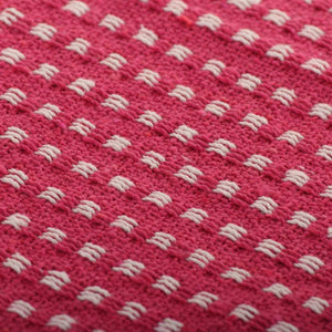 Copriletto in Cotone a Quadri 220x250 cm Rosa 245335