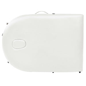 Lettino da Massaggio Spessore 4 cm con 2 Supporti Ovale Bianco 110158