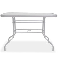 Set da Pranzo da Giardino 8 pz in Acciaio e Textilene Grigio cod mxl 43827