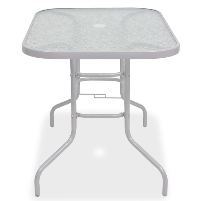 Set da Pranzo da Giardino 8 pz in Acciaio e Textilene Grigio cod mxl 43827