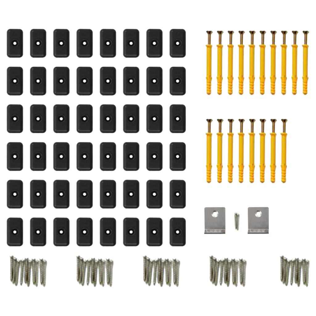 Pavimento per Esterni in WPC con Accessori 10 m² 2,2m Antracite  