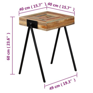 Tavolino Laterale in Legno Massello di Teak di Recupero 245408