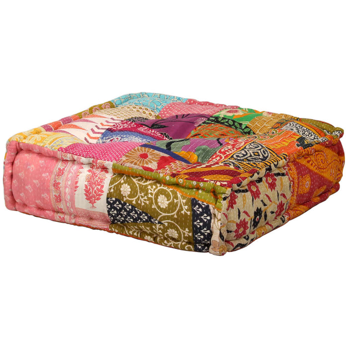 Pouf Modulare a 2 Posti in Tessuto Patchwork cod mxl 68155