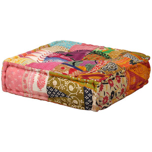 Pouf Modulare a 2 Posti in Tessuto Patchwork 244985