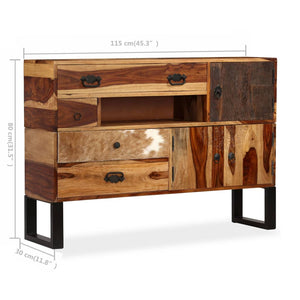 Credenza in Legno Massello di Sheesham 115x30x80 cm