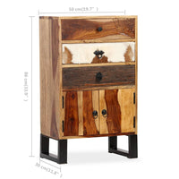 Credenza in Legno Massello di Sheesham 50x30x86 cm 244934