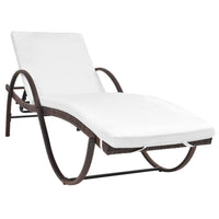 Lettini Prendisole 2 pz con Tavolo in Polyrattan Marrone cod mxl 23061