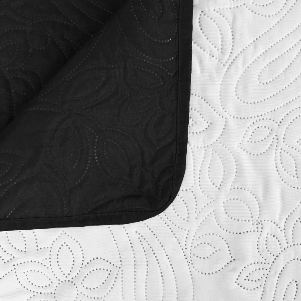 Copriletto Double-Face Trapuntato 220x240 cm Nero e Bianco cod mxl 74891