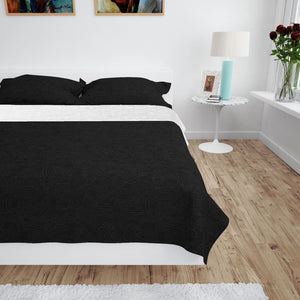 Copriletto Double-Face Trapuntato 220x240 cm Nero e Bianco cod mxl 74891