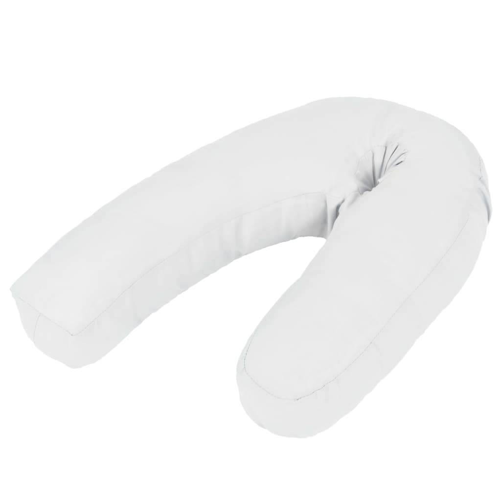 Cuscino per Gravidanza a Forma di J 54x(36-43) cm Bianco 132973