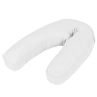 Cuscino per Gravidanza a Forma di J 54x(36-43) cm Bianco 132973