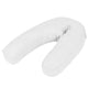 Cuscino per Gravidanza a Forma di J 54x(36-43) cm Bianco