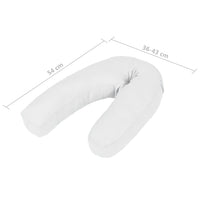 Cuscino per Gravidanza a Forma di J 54x(36-43) cm Bianco 132973