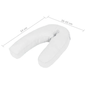 Cuscino per Gravidanza a Forma di J 54x(36-43) cm Bianco 132973