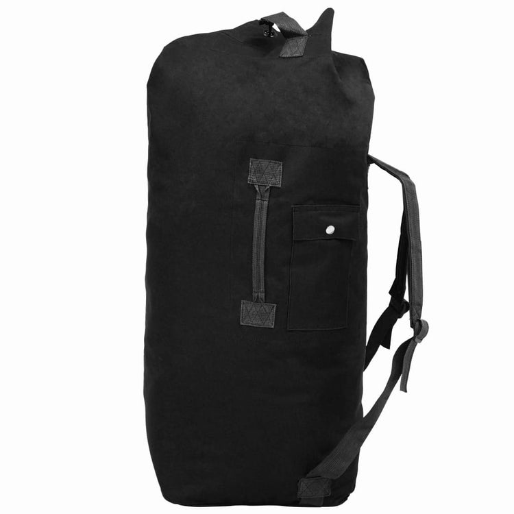 Borsone da Viaggio in Stile Militare 85 L Nero cod mxl 68910