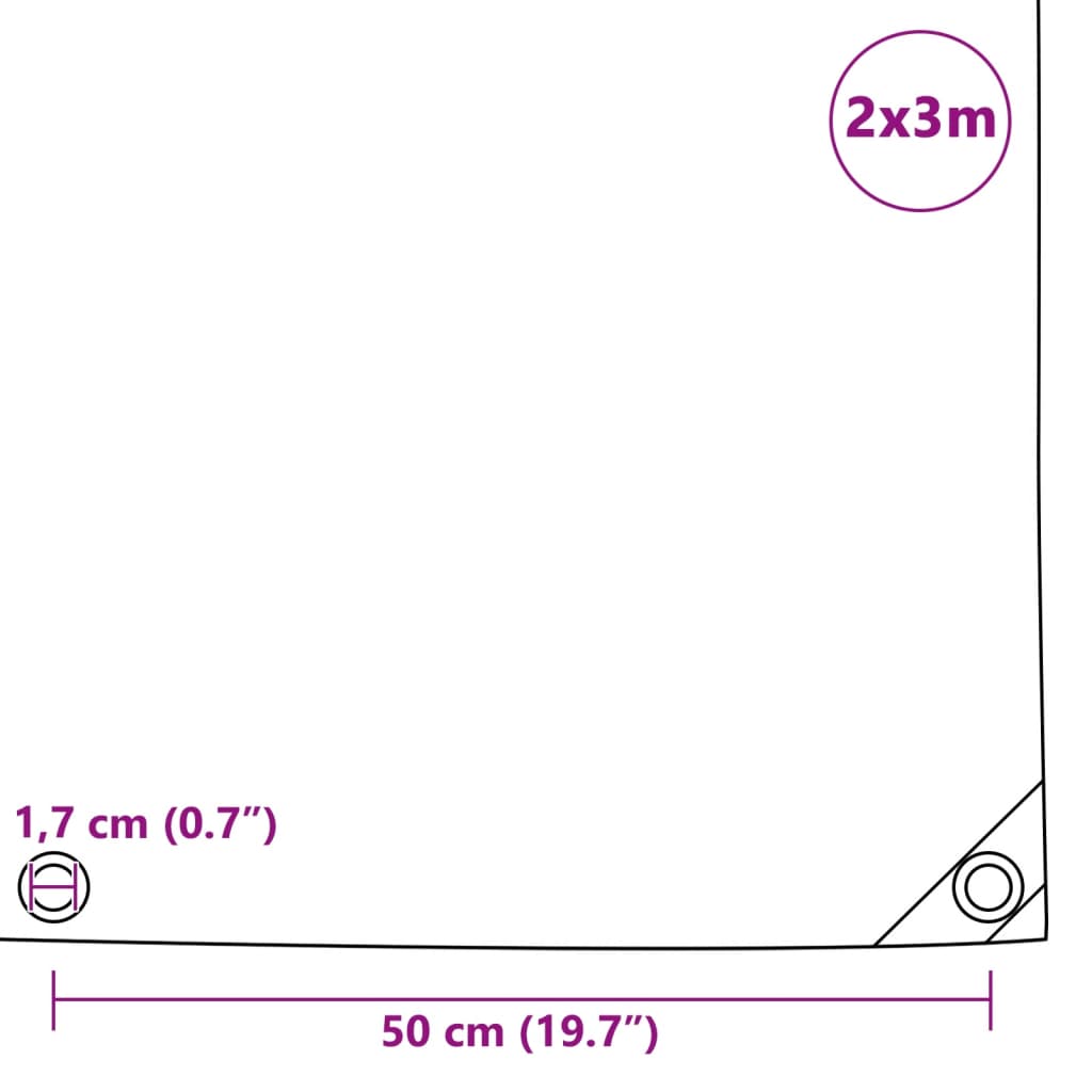 Telone 650 g/m² 2x3 m Grigio 43808