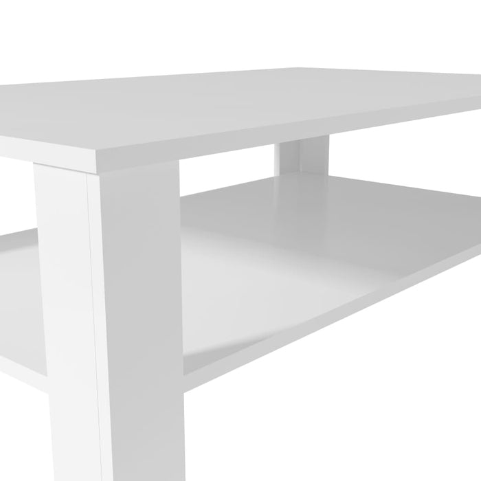 Tavolino da Caffè in Truciolato 100x59x42 cm Bianco cod mxl 17755