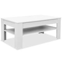 Tavolino da Caffè in Truciolato 110x65x48 cm Bianco cod mxl 60127