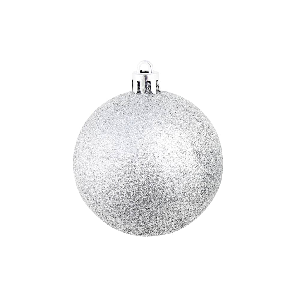 Set Palline di Natale 100 pz 3/4/6 cm Argento 245712