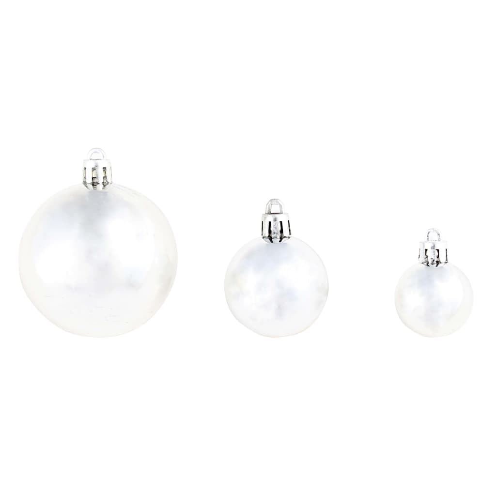 Set Palline di Natale 100 pz 3/4/6 cm Argento