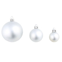 Set Palline di Natale 100 pz 3/4/6 cm Argento