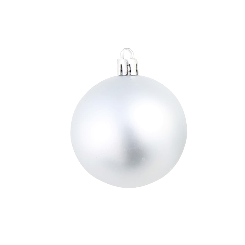 Set Palline di Natale 100 pz 3/4/6 cm Argento 245712