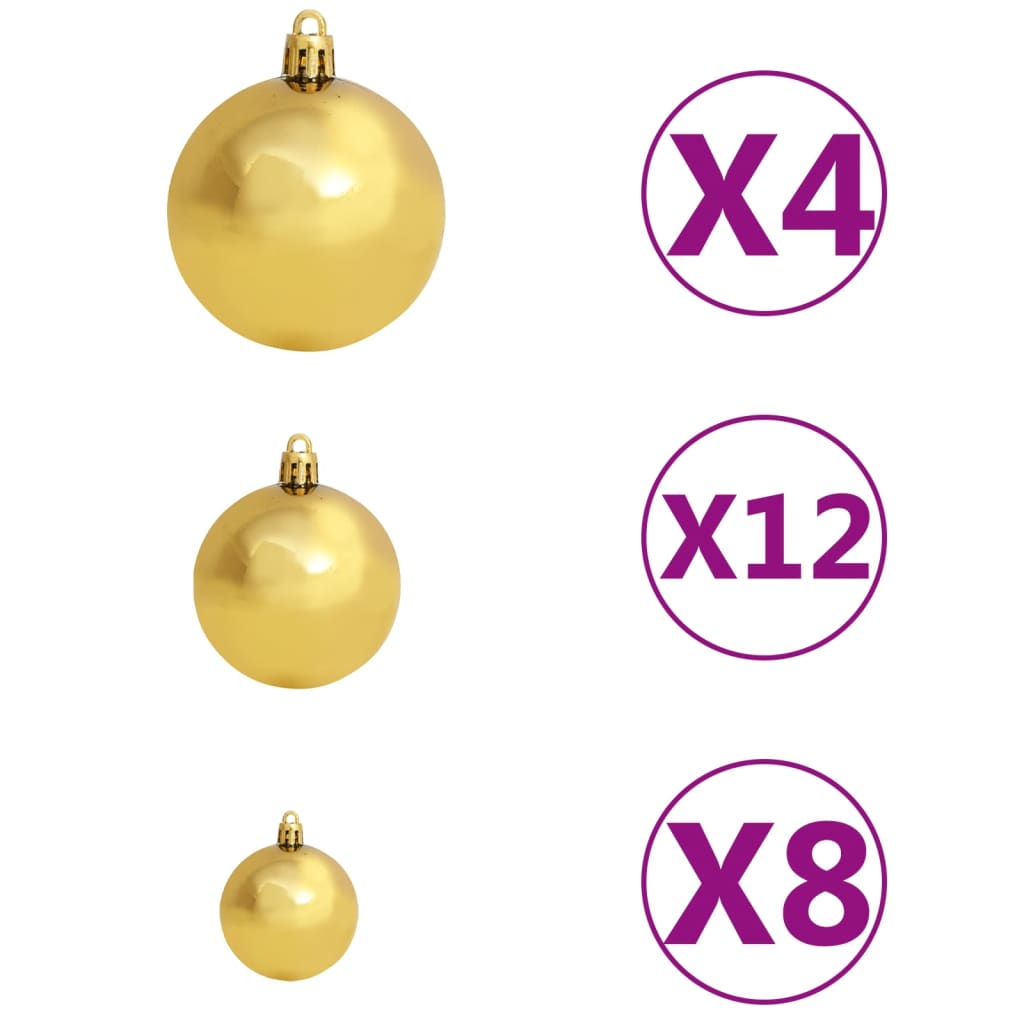 Set Palline di Natale 100 pz 3/4/6 cm Marrone/Bronzo/Oro 245714