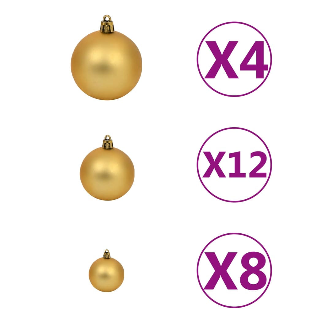 Set Palline di Natale 100 pz 3/4/6 cm Marrone/Bronzo/Oro