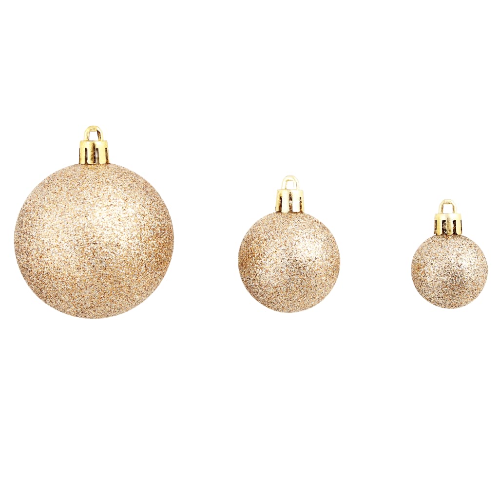 Set Palline di Natale 100 pz 3/4/6 cm Rosa/Oro 245716