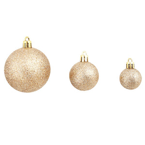 Set Palline di Natale 100 pz 3/4/6 cm Rosa/Oro 245716