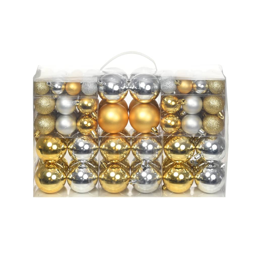 Palline di Natale 100 pz Argento/Oro 245719