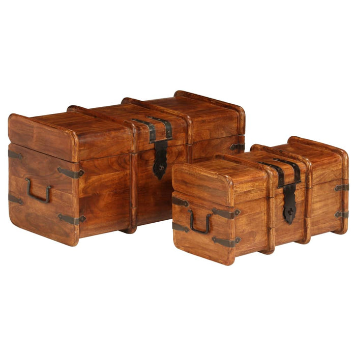 Set Forzieri 2 pz in Legno Massello di Acacia e Sheesham 245656