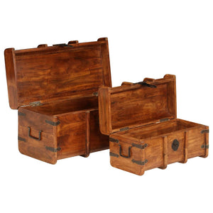 Set Forzieri 2 pz in Legno Massello di Acacia e Sheesham 245656