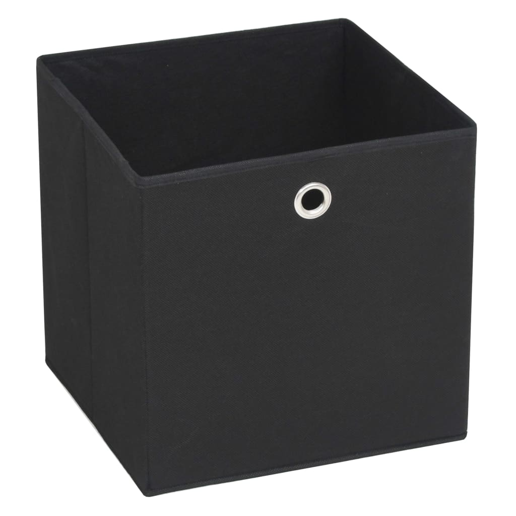 Contenitori 4 pz in Tessuto non Tessuto 32x32x32 cm Nero 245745