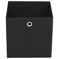 Contenitori 4 pz in Tessuto non Tessuto 32x32x32 cm Nero 245745