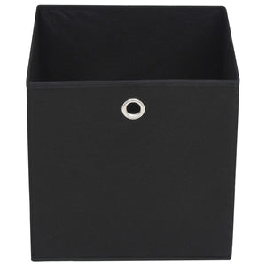 Contenitori 4 pz in Tessuto non Tessuto 32x32x32 cm Nero 245745